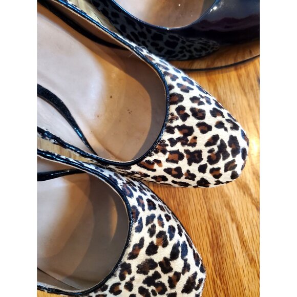 Lot of 2 Womens High Heel Pumps Leopard Print & Black Patent 5-Inch Heels Size 9 - Picture 8 of 16